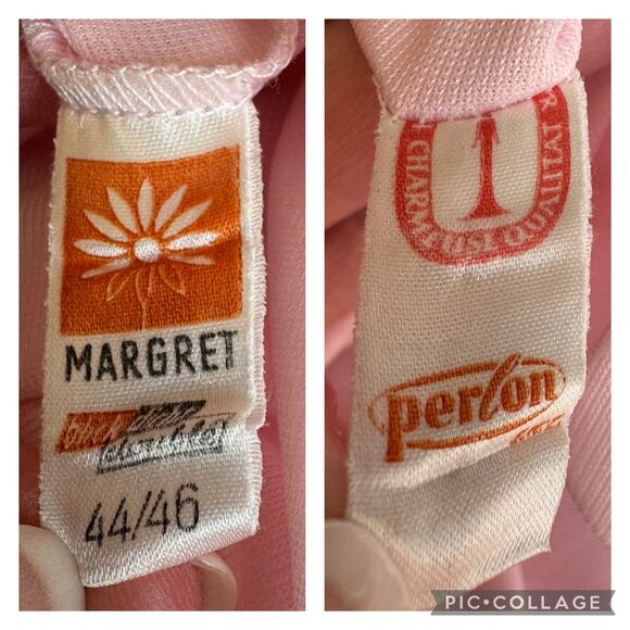 Vintage Margaret night gown sleeveless pink, white lace & ruffles size large - Picture 11 of 13